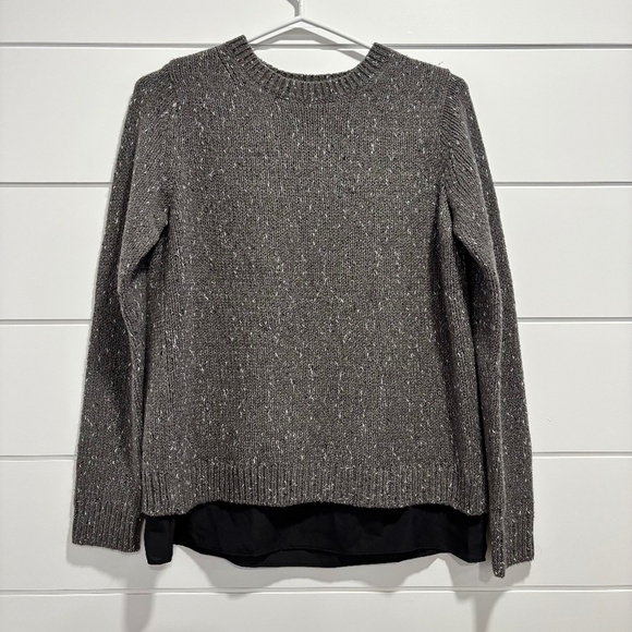 NWT Club Monaco split back wool blend woven fooler sweater size XS - Picture 1 of 15